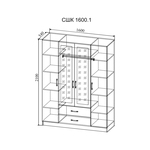 Шкаф Софи СШК 1600.1 ДСВ в городе Шахты