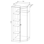 Угловой шкаф Сканди ШДУ 765.1 в городе Шахты