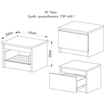 Тумба прикроватная Мори ТПМ 400.1 в городе Шахты