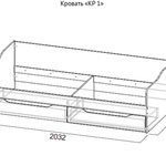 Кровать односпальная с ящиками КР 1 в городе Шахты